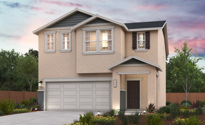 A house with a garage.