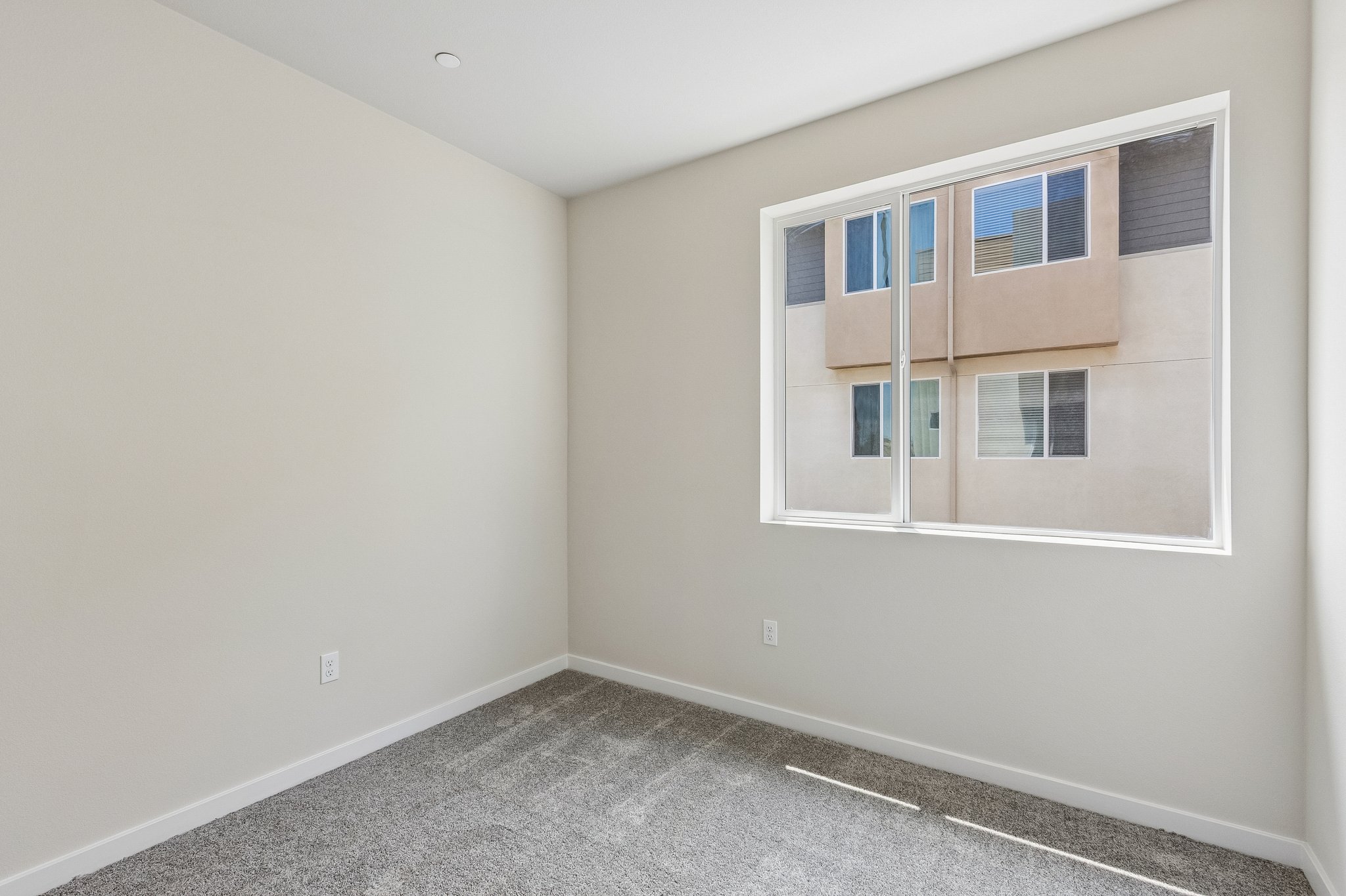 A window in a room.