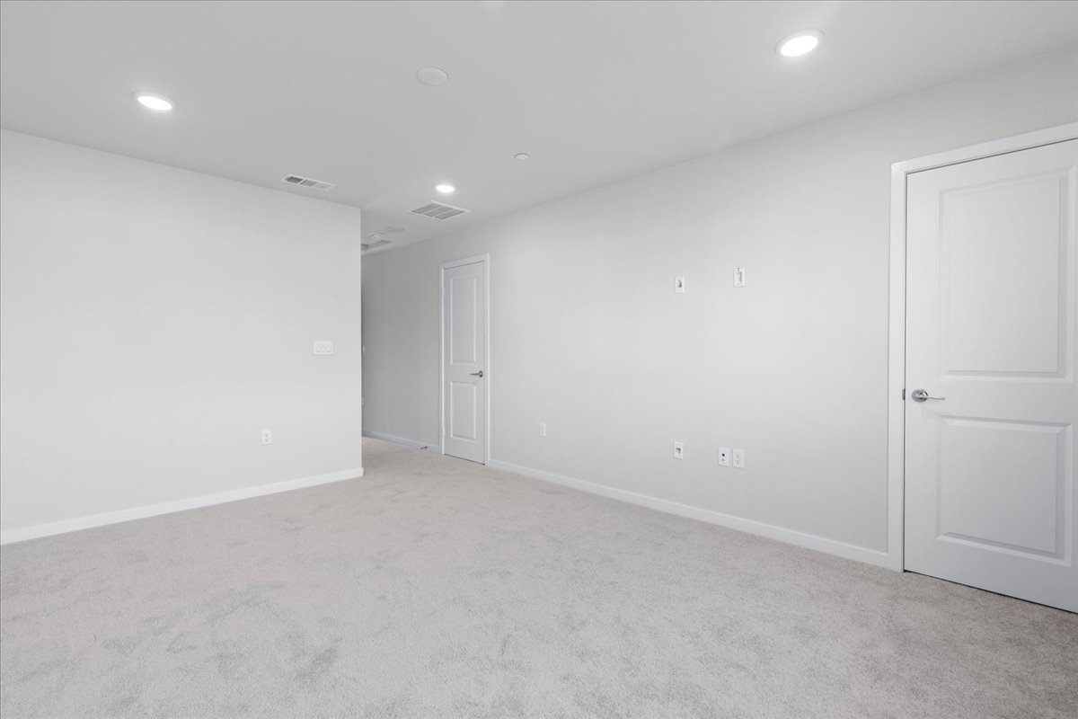 A room with white doors.