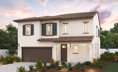 A house with a garage.