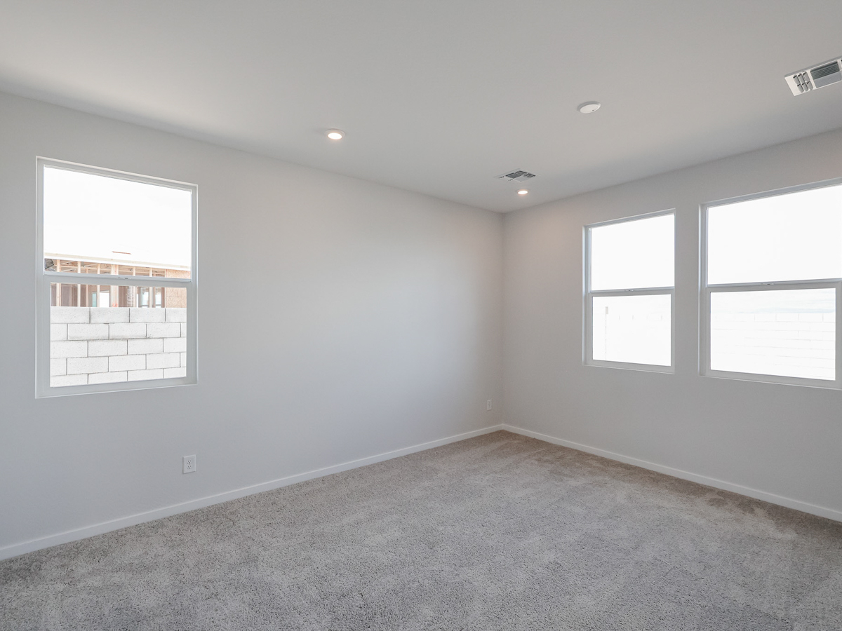 A room with windows.