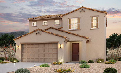 A house with a garage.