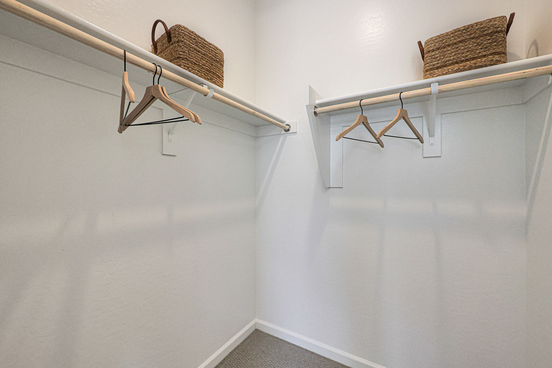 A basket on a wall.
