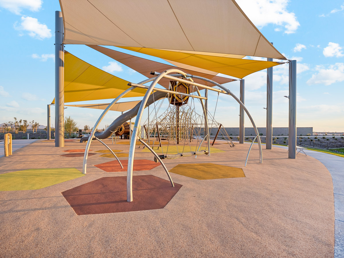 A large metal structure.