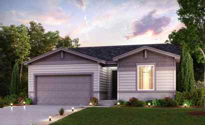 A house with a garage.