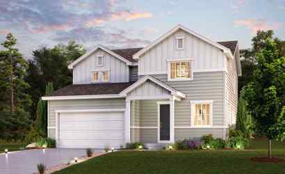A house with a driveway.