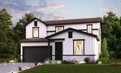 A house with a large front yard.