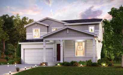 A house with a large front yard.