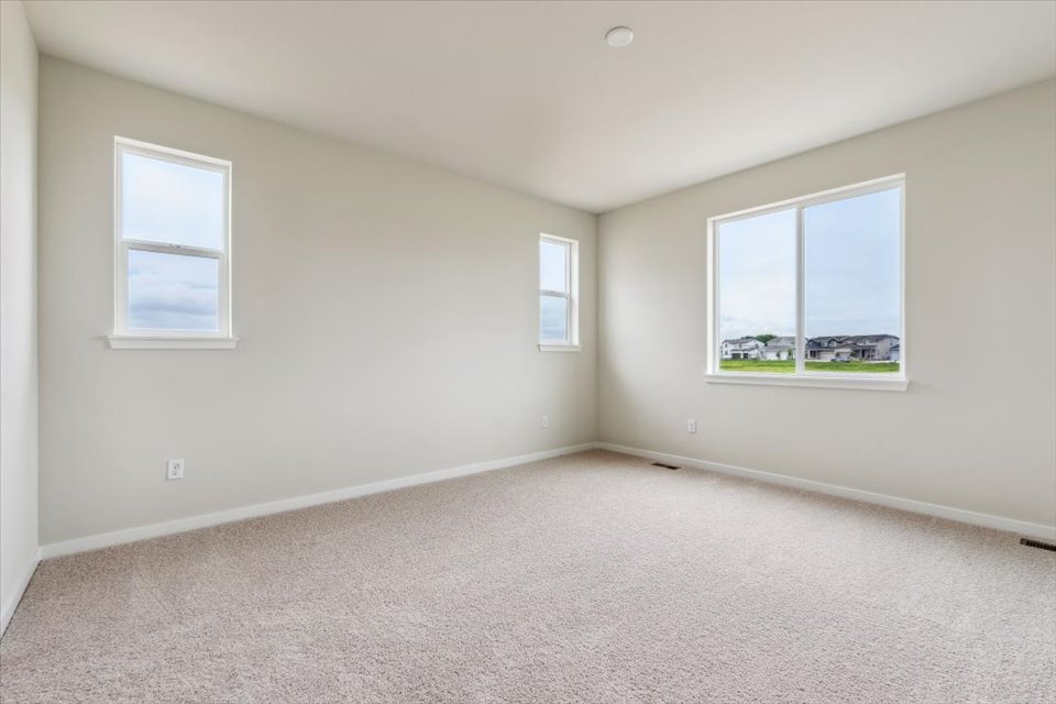 A room with windows.