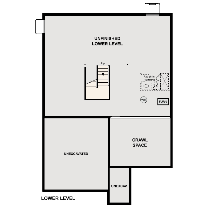 Diagram. Tahoe Floorplan, Standard Basement