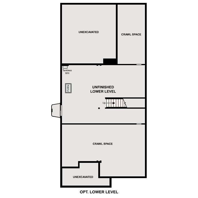 Diagram. Madison Floorplan, Basement Option