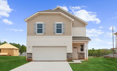 A house with a garage.