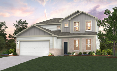 A house with a garage.