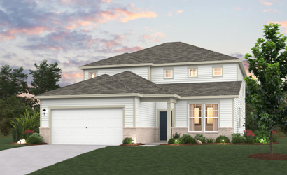 A house with a garage.