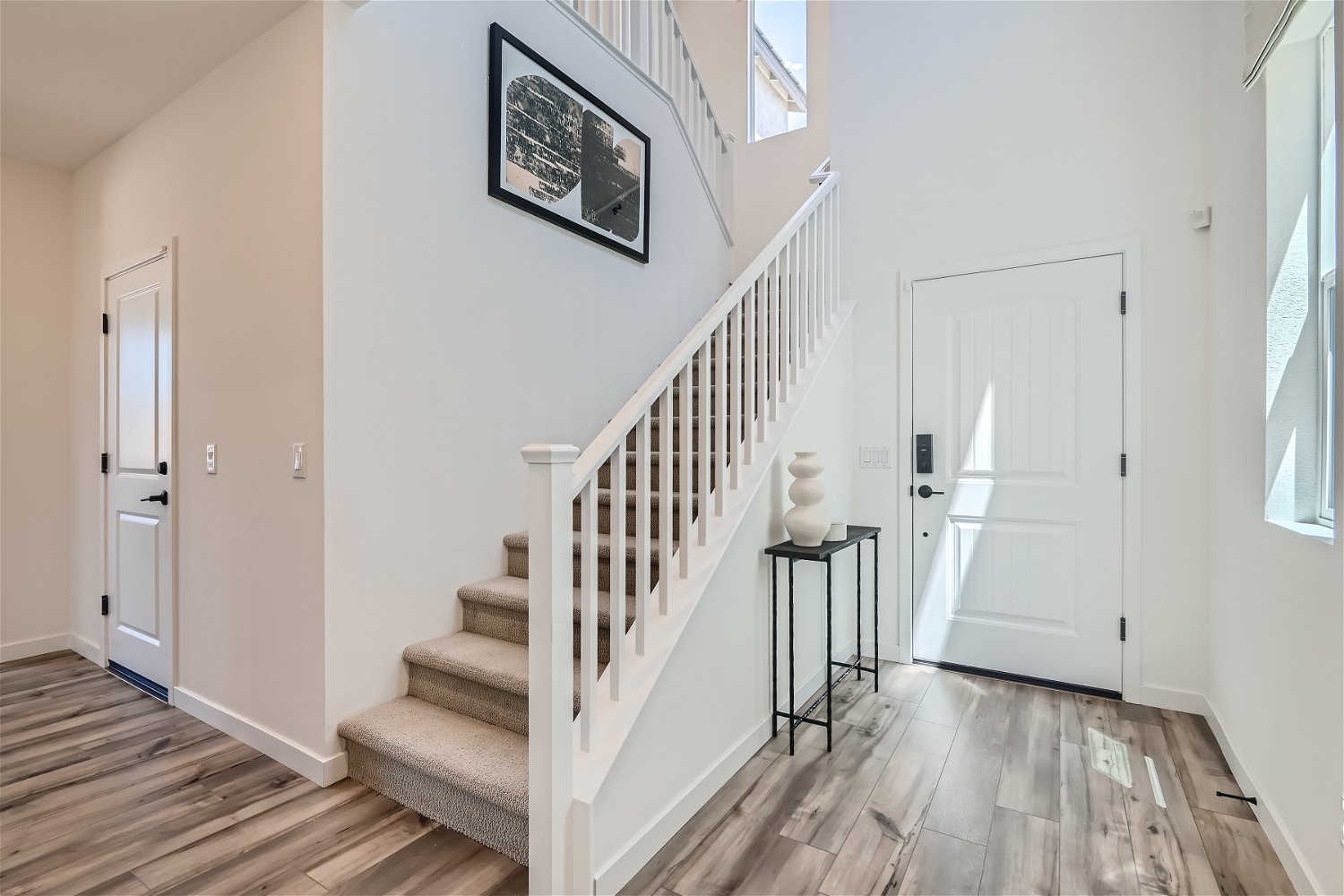 A staircase in a house.