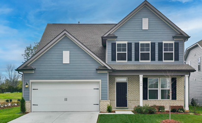 A house with a garage.