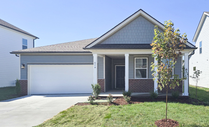 A house with a garage.