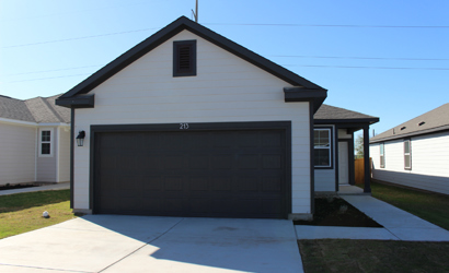 A garage with a garage.