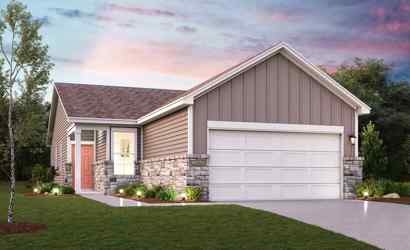 A house with a garage.