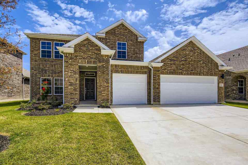 A house with a garage.
