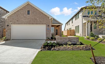 A building with a garage.