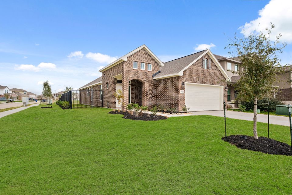 A large brick house.