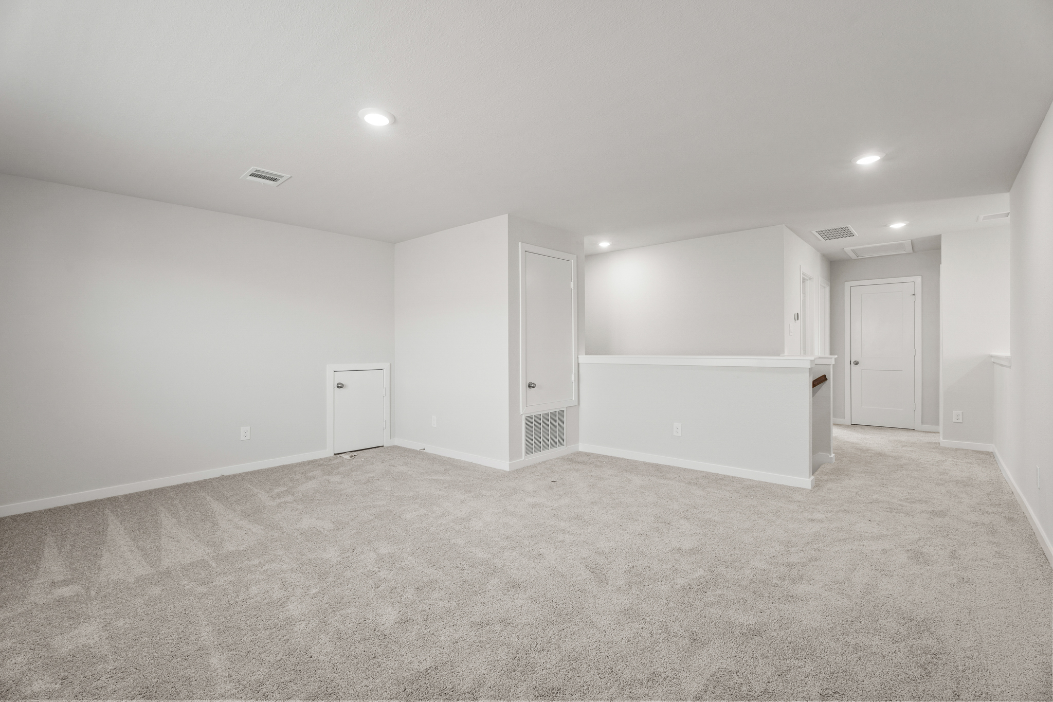 A room with white walls.