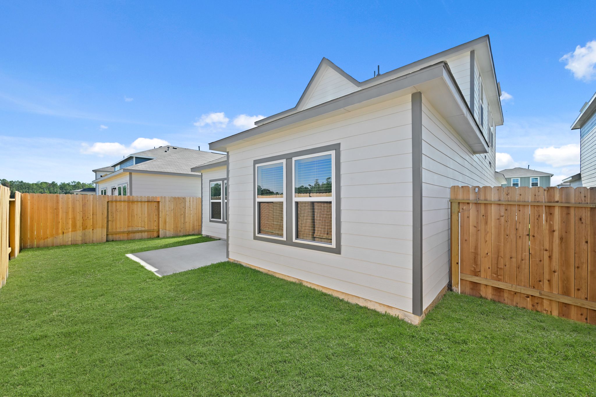 A house with a fence around it.