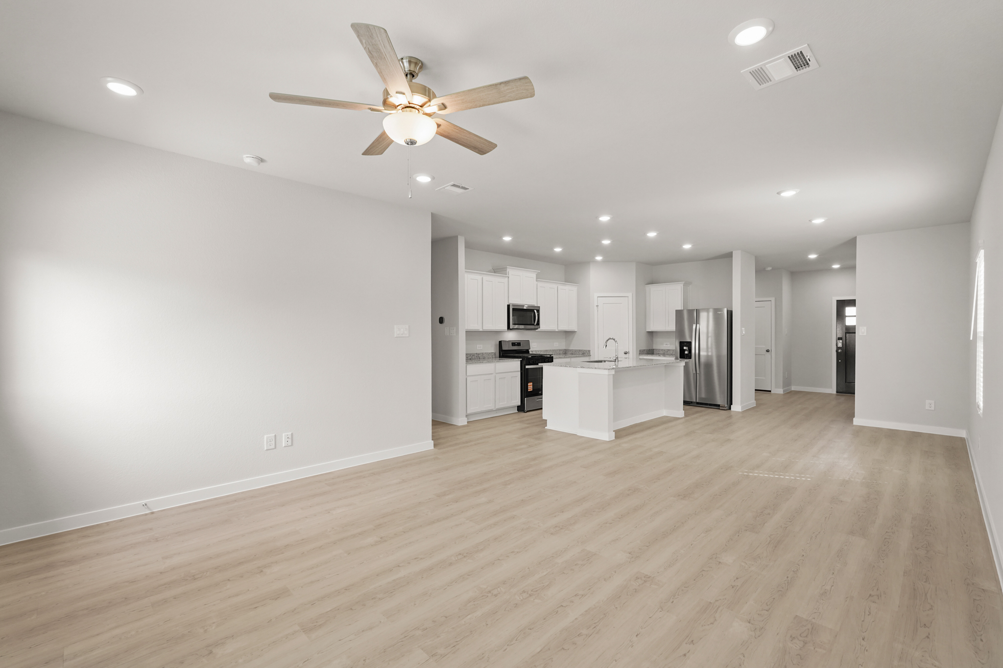 A large empty kitchen.