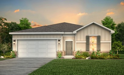 A house with a garage.