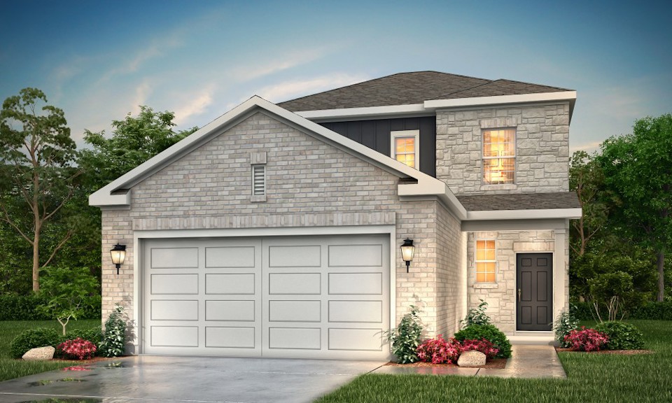 A house with a garage.