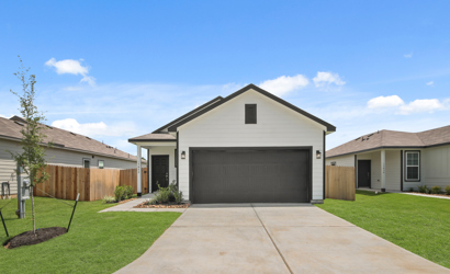 A house with a garage.