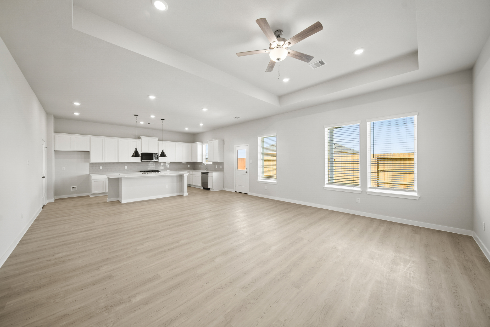 A large empty kitchen.