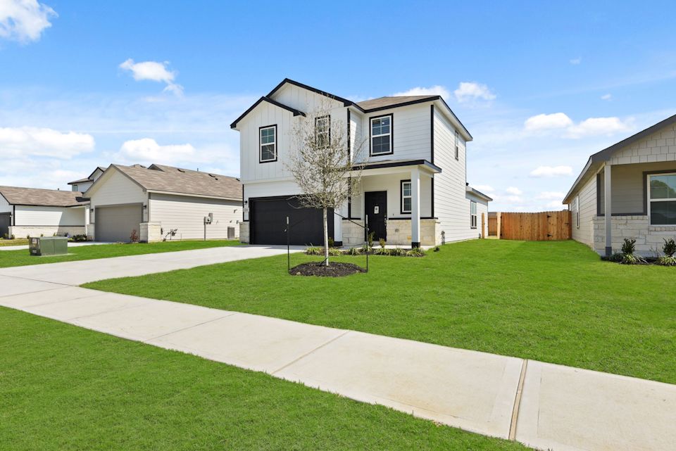 A house with a large yard.