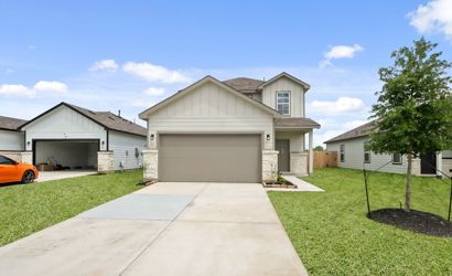 A house with a garage.