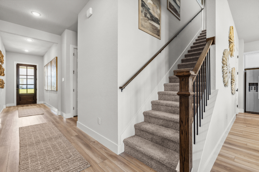 A staircase in a house.