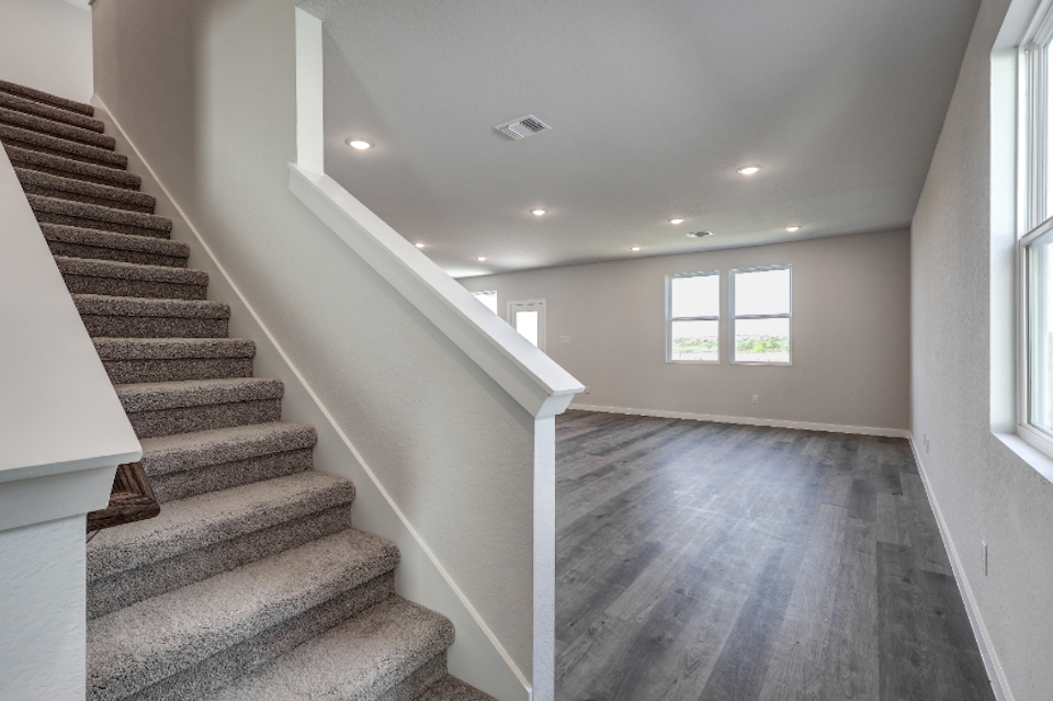 A staircase in a house.
