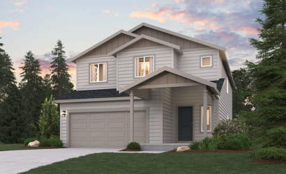 A house with a garage.