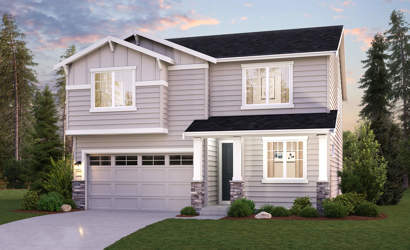 A house with a garage.