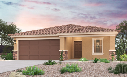 A house with a garage.