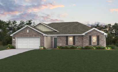 A house with a garage.