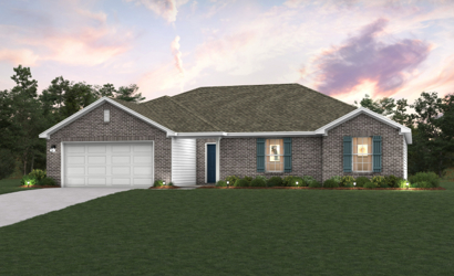 A house with a garage.
