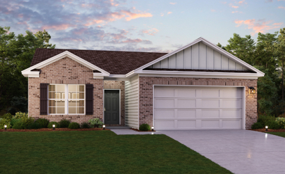 A house with a garage.