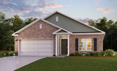 A house with a garage.