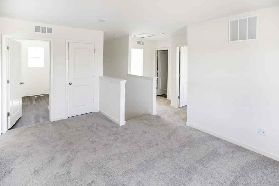 A room with white doors.