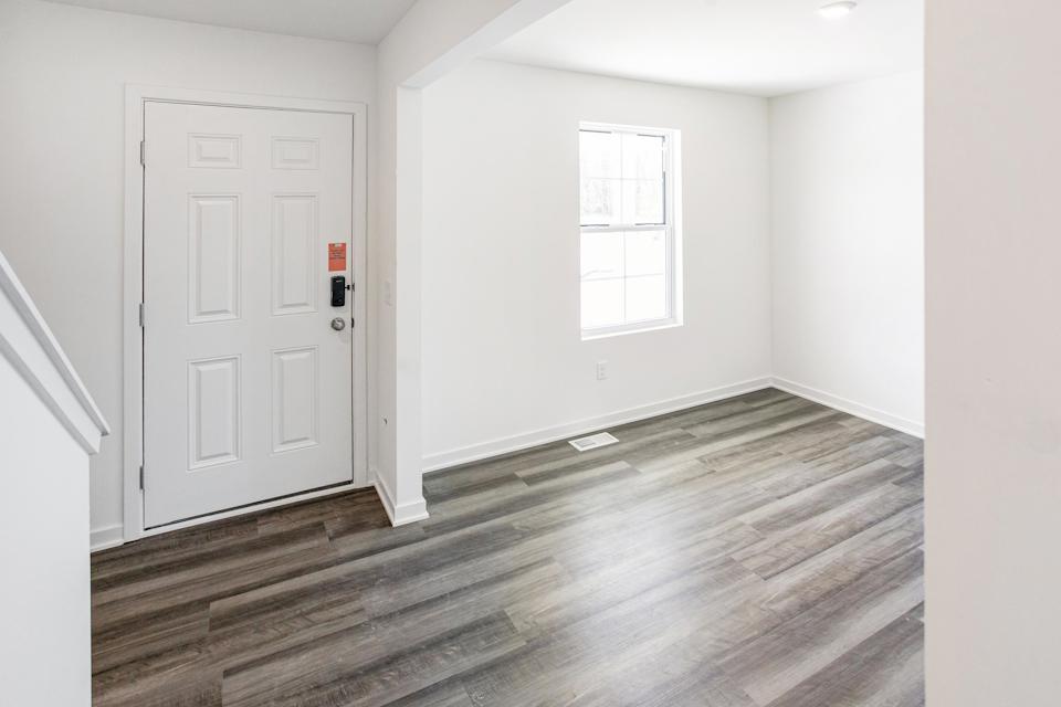 A room with white doors.