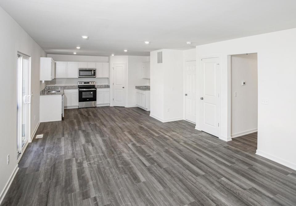 A large empty kitchen.